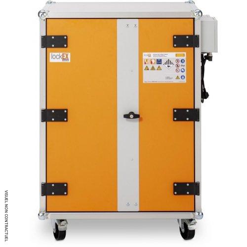 Armoire anti-feu batteries avec roulettes 8/10 LockEX 2.0 Premium SIM 230 V - CEMO - Image 1