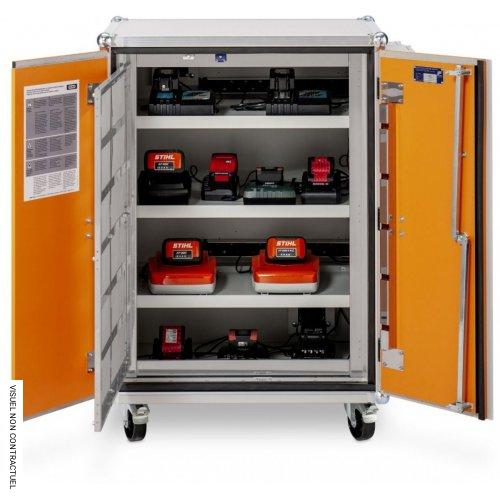 Armoire anti-feu batteries avec roulettes 8/10 LockEX 2.0 Premium SIM 400 V - CEMO - Image 2