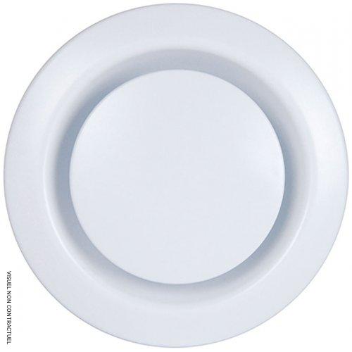 Bouche d'extraction et insufflation plastique réglable avec manchon placo 3 griffes - Ø 160 mm - AXELAIR - Image 2