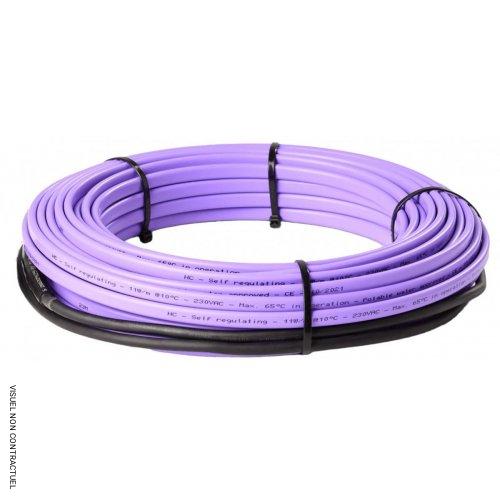 Câble chauffant auto-régulateur PlugIn 66 W contre le gel pour l'intérieur et l'extérieur des tuyaux - 60 mètres - HEATCOM - Image 2