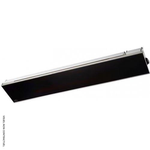 Chauffage infrarouge électrique argent verre noir Relax Glass IHRG22BS65 - FRICO - Image 1