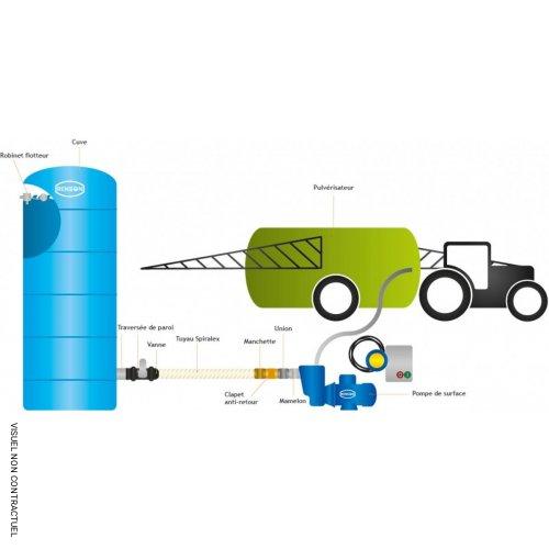 Cuve verticale bleue stockage eau 5 000 litres - RENSON - Image 3