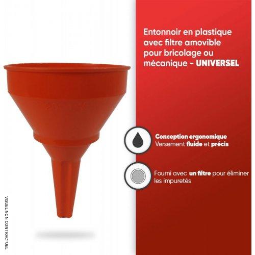Entonnoir en plastique avec filtre amovible - Ø 100 mm - MTM - Image 4