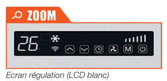 Ecran LCD Tempero climatiseur réversible