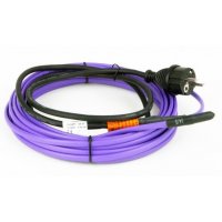 Câble chauffant auto-régulateur PlugIn 66 W contre le gel pour l'intérieur et l'extérieur des tuyaux - 60 mètres - HEATCOM