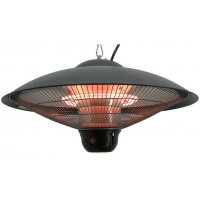 Chauffage de terrasse 2,1kW UFO NOIR avec lumière intégrée - VELTRON