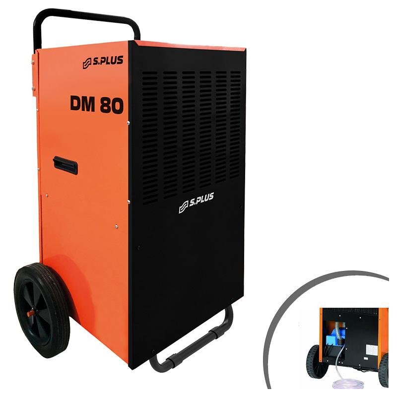 Déshumidificateur électrique Grande Capacité 80L/jour - Pour Cave, Garage, Local Jusqu'à 170m² - Pompe De Relevage, Silencieux 46dB - 2