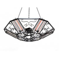Lustre en fer forgé à émetteurs infrarouge beiges LUF0815W - FRICO