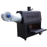 Poêle à bois à air pulsé et rayonnant 100 kW - ECOPOLY ECP100.2