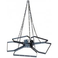 Lustre fer forge pour église ou décoration Pentagono pour suspendre 5 chauffages rayonnants - STAR PROGETTI